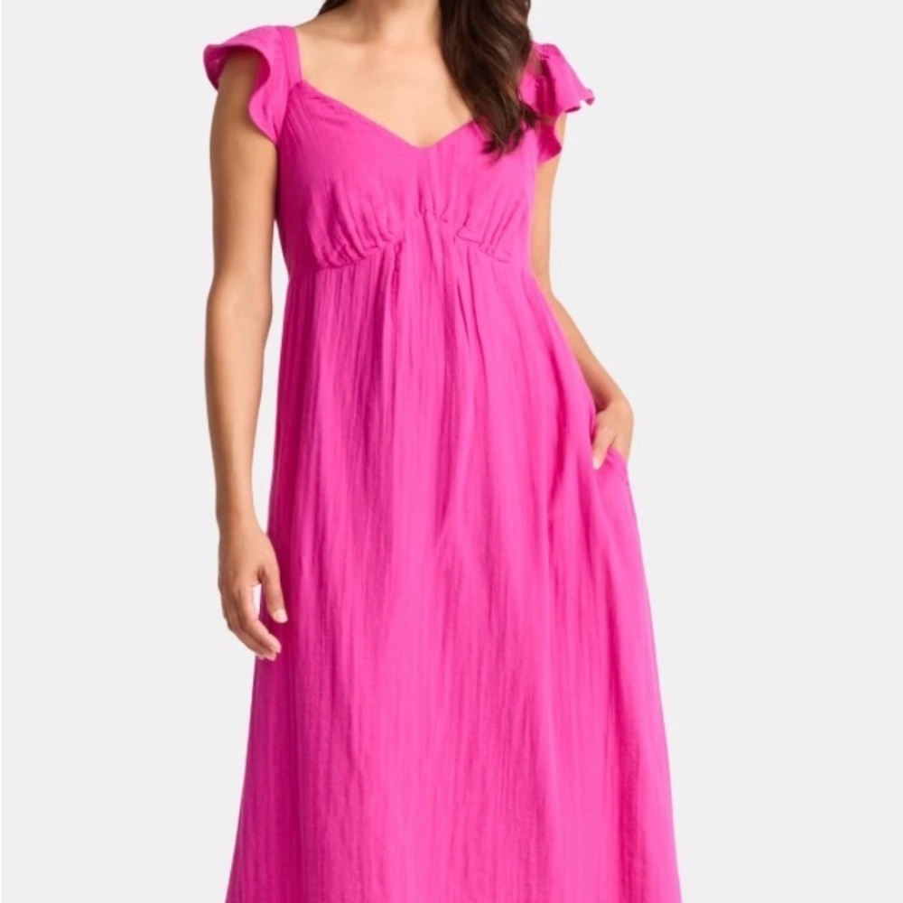NEW: Time and Tru Vibrant Pink Maxi Dress
